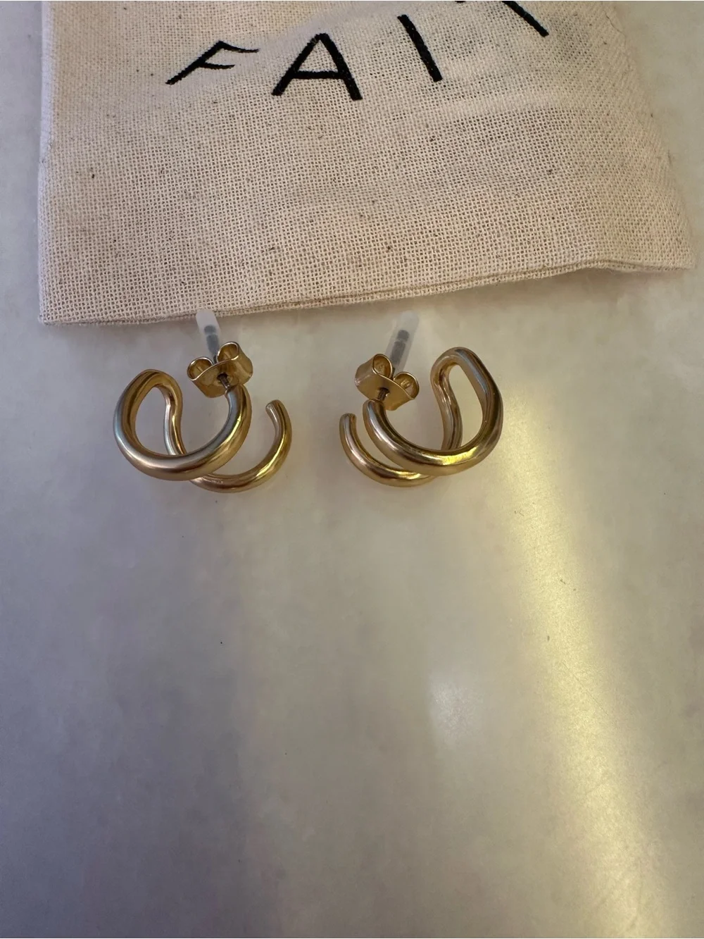 Madewell Variegated Double Hoop Stud Earrings - BRAND NEW